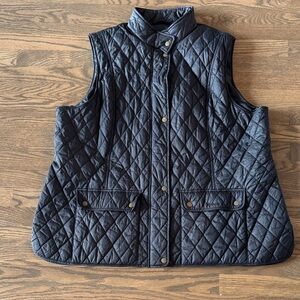 Barbour Black Quilted Vest 2x